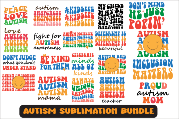 Autism SVG Sublimation Design Bundle: Graphics for Meaningful Crafts