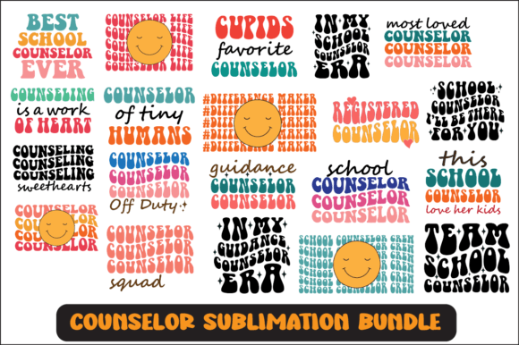 Counselor SVG Sublimation Design Bundle: Graphics for Crafts & Content