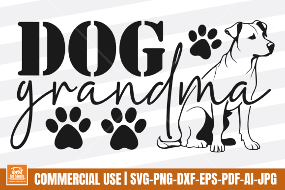 Dog Grandma SVG Graphics for Crafts