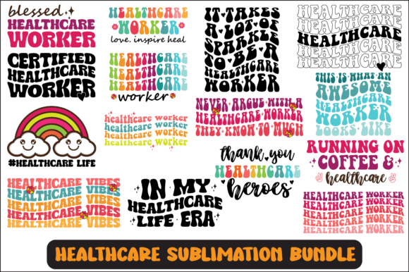 Healthcare SVG Sublimation Design Bundle: Graphics for Crafts