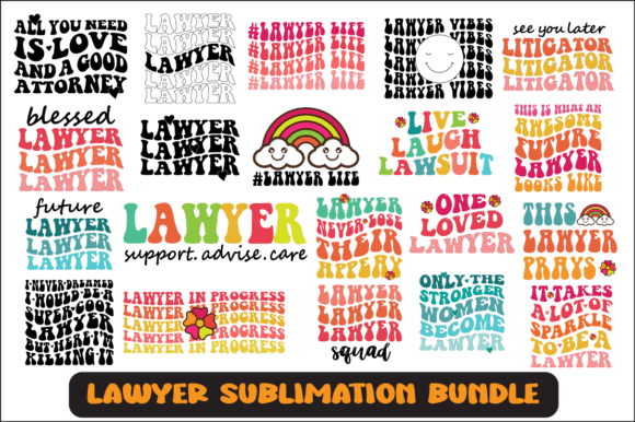 Lawyer SVG Sublimation Design Bundle