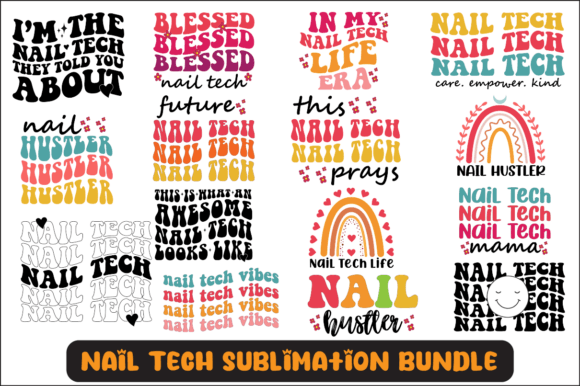 Nail Tech SVG Graphics Bundle for Crafts