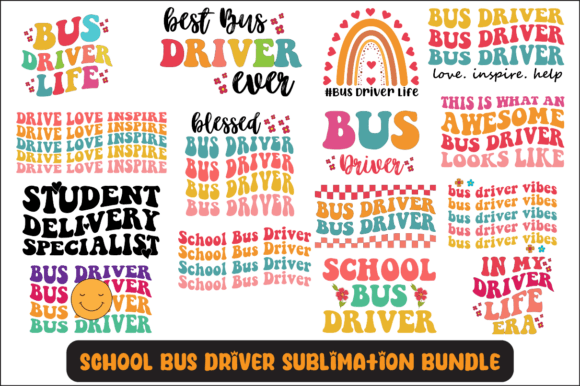 School Bus Driver SVG Bundle: Graphics for Crafts & Branding