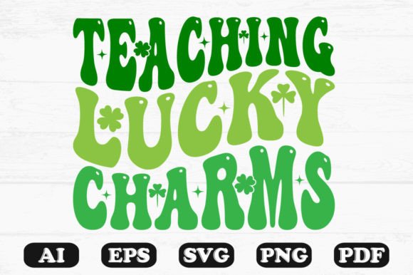 Teaching Lucky Charms Retro Wavy SVG for Crafts & Graphics