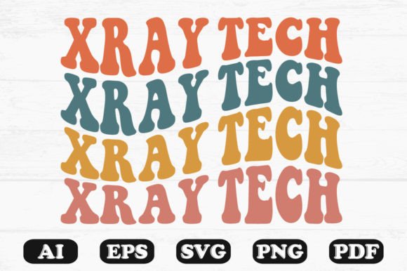 X-ray Tech Retro Wavy SVG Graphics for Crafts