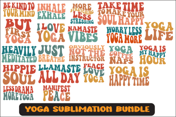 Yoga SVG Sublimation Design Bundle: Graphics for Crafts & Content